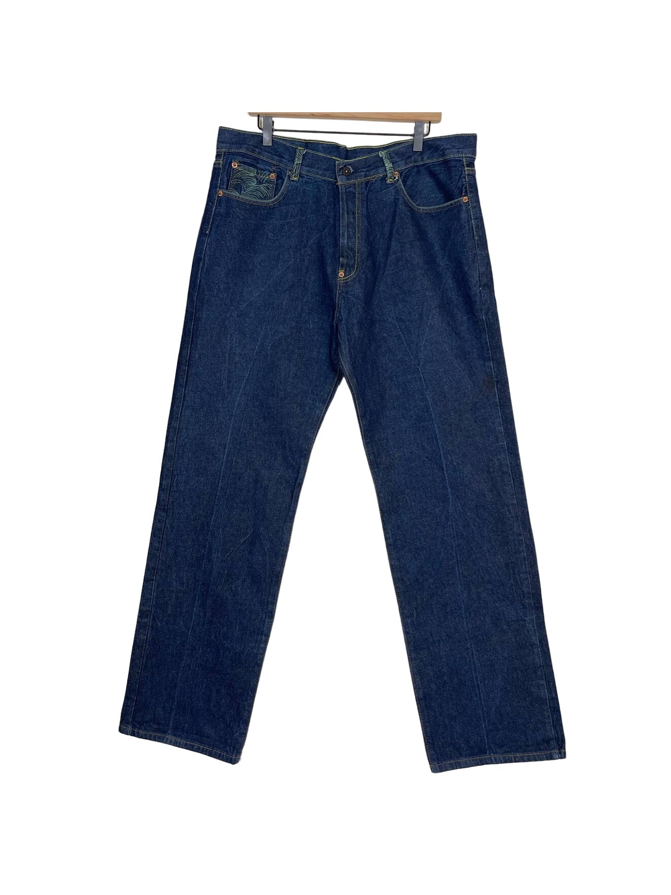 Rmc Red Monkey Company Jeans Mens Size 38 Embroidered Pocket